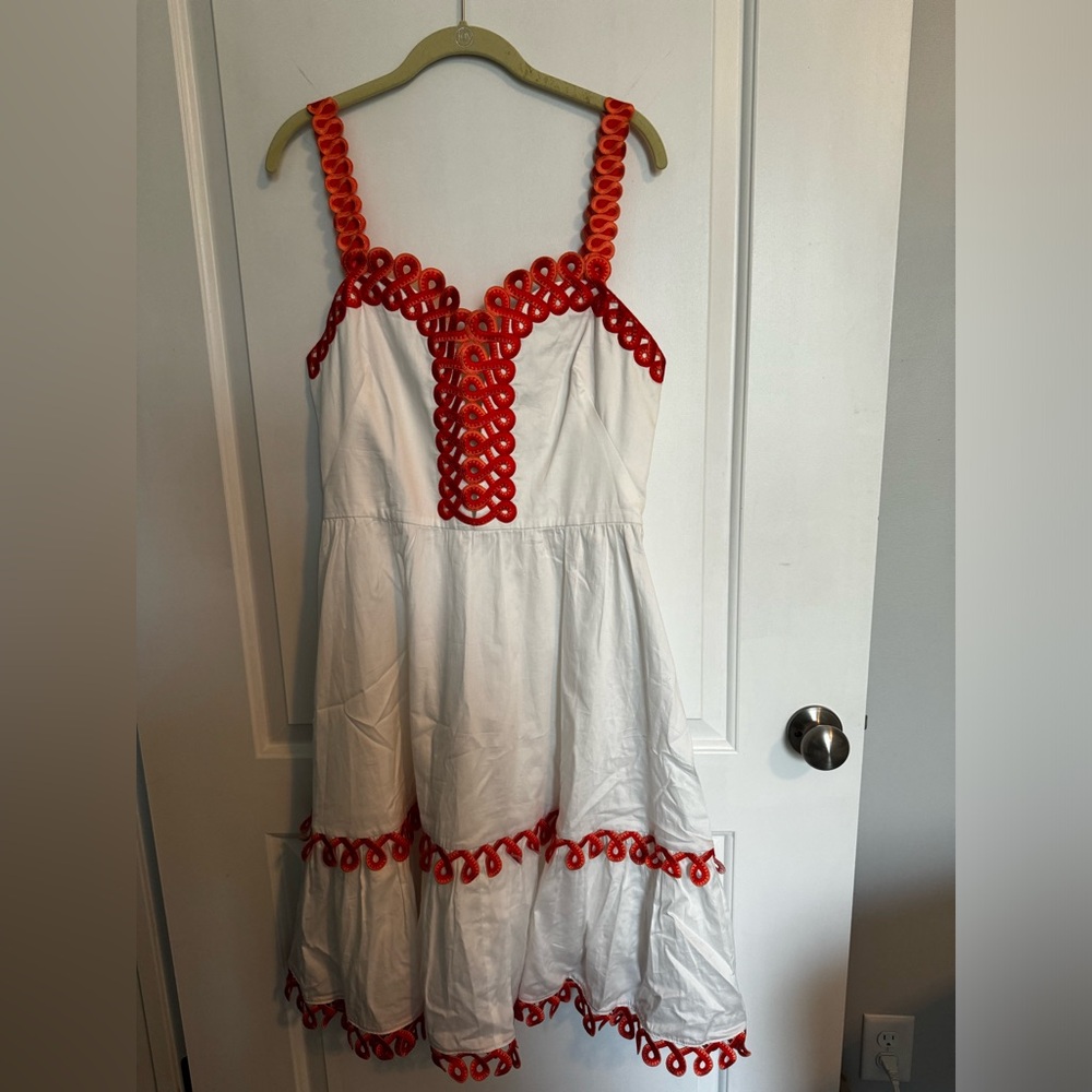 NWT | Temperley London Boheme Embroidered Cotton Poplin Dress | US Sz 10 - Picture 5 of 8